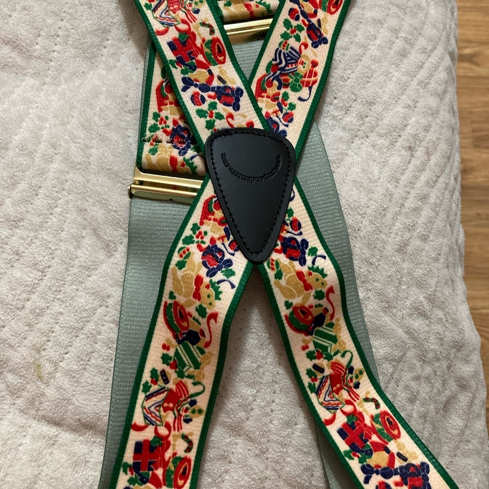 Ugly Christmas holiday suspenders adjustable